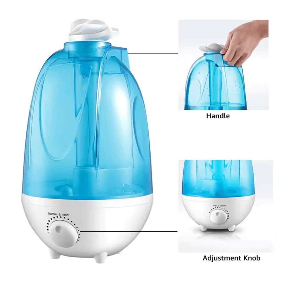 4000ML Ultrasonic Cool Mist Humidifier Double Spray Essential Oil Diffuser For Home Baby Room 1