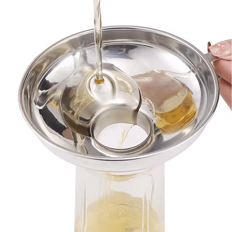 Stainless Steel Canning Funnel With Handle Wide Regular Mouth Jar Funnel For MessFree Filling 3