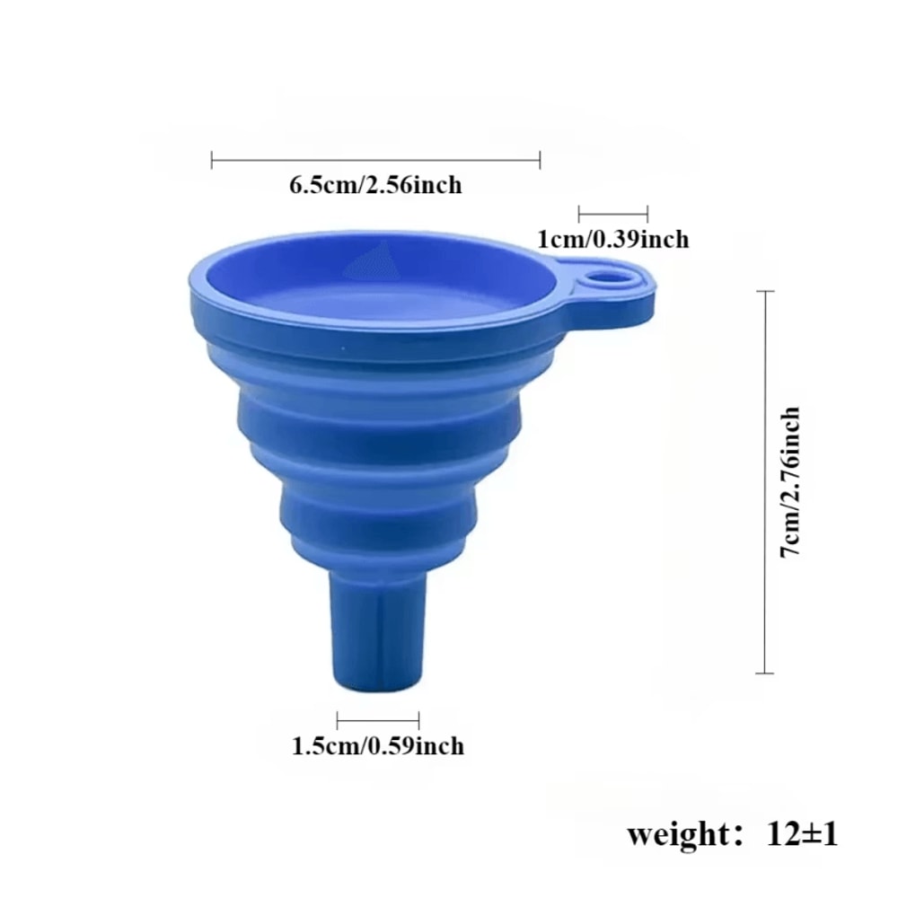 Universal Silicone Car Funnel Foldable Oil Fluid Transfer Funnel For Engine Fuel Washer Fluid 4