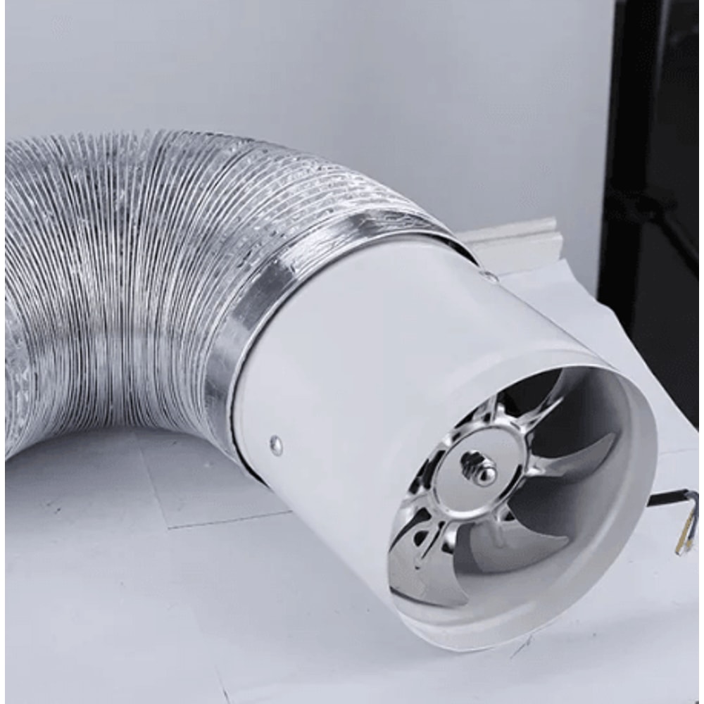 4Inch Inline Duct Exhaust Fan Compact Metal Ventilation Fan For Kitchen Bathroom Home Use 3
