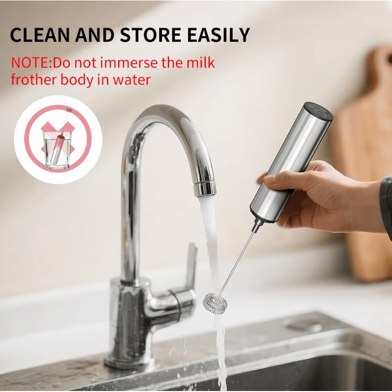Rechargeable Handheld Milk Frother Stirrer 3Speed Electric Foam Maker Drink Mixer 1