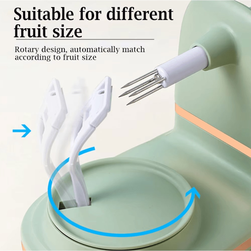 3in1 Manual Fruit Peeler Hand Crank Apple Peeler Corer Slicer With Divider Spare Blades 1