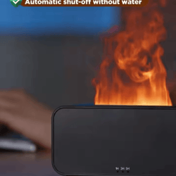 mini flame effect aroma diffuser – 120ml ultrasonic humidifier with 7-color light & timer
