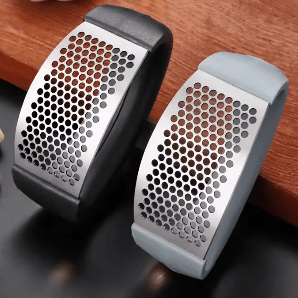 HeavyDuty Stainless Steel Garlic Press Easy Clean Garlic Crusher Tool For Effortless Mincing 1