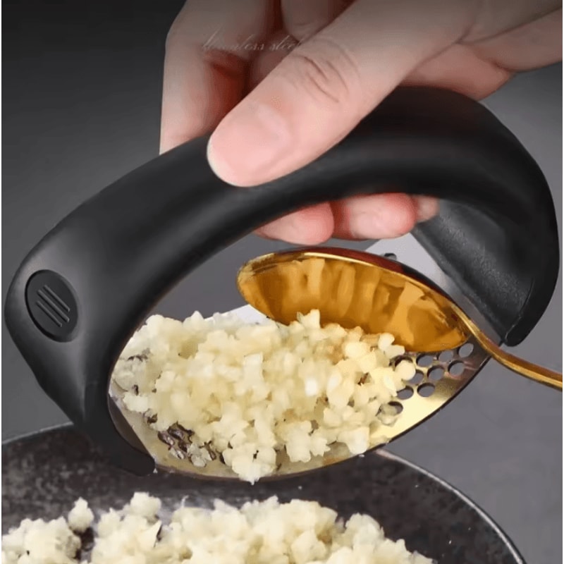 HeavyDuty Stainless Steel Garlic Press Easy Clean Garlic Crusher Tool For Effortless Mincing 3