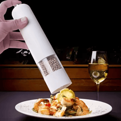 automatic electric salt and pepper grinder set – adjustable coarseness usb rechargeable spice mill