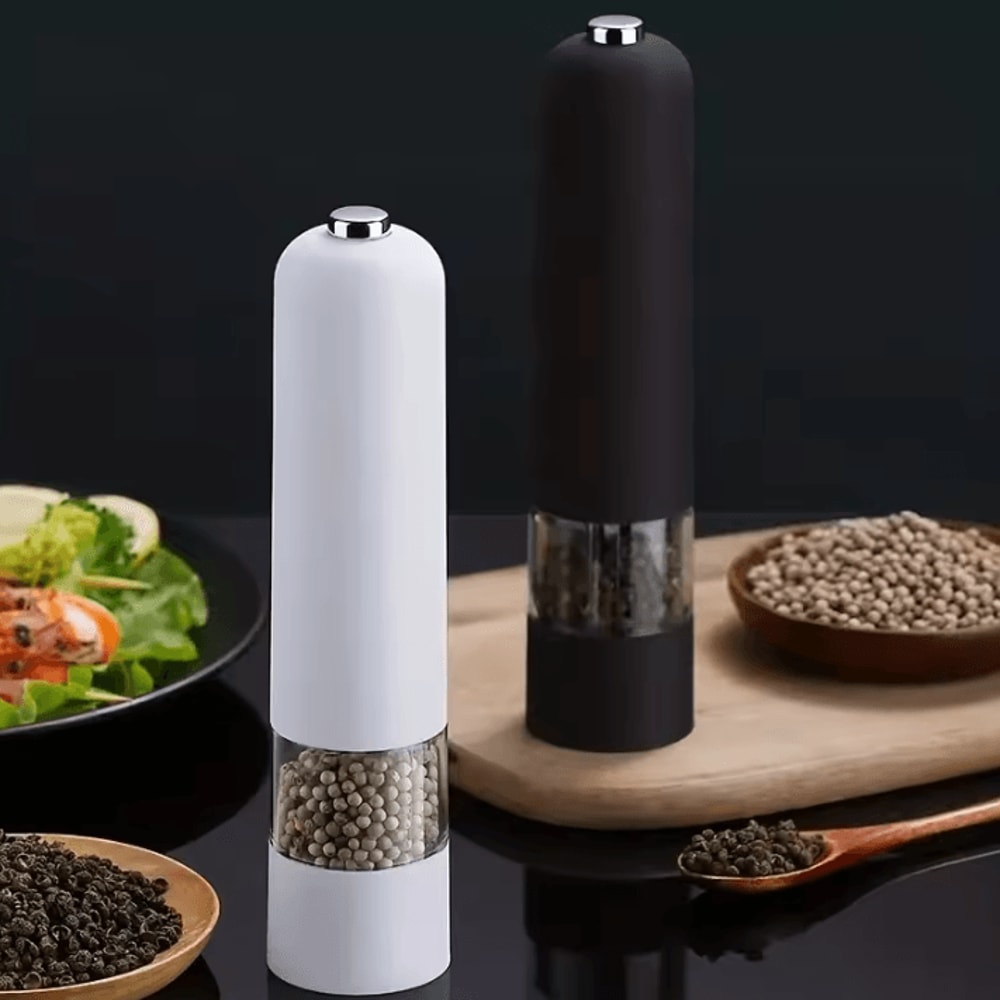 Automatic Electric Salt And Pepper Grinder Set Adjustable Coarseness USB Rechargeable Spice Mill 1