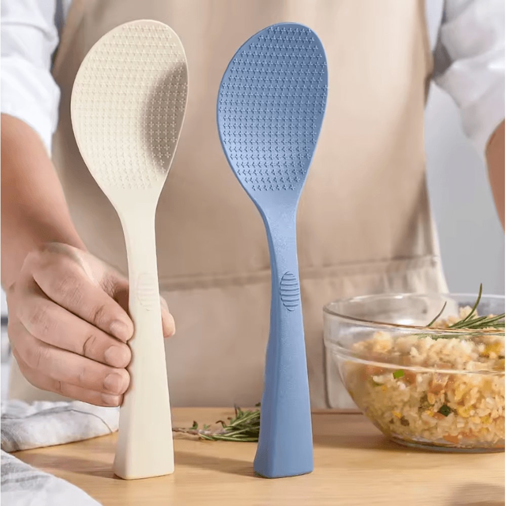 FoodGrade Silicone Rice Spoon NonStick Heat Resistant Rice Paddle For Safe Cooking 1