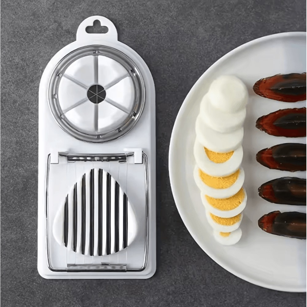 Multifunction Stainless Steel Egg Slicer 2in1 Egg Fruit Cutter For Perfect Slices Every Time 3