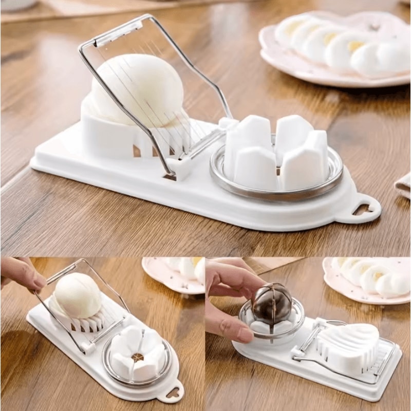 Multifunction Stainless Steel Egg Slicer 2in1 Egg Fruit Cutter For Perfect Slices Every Time 4
