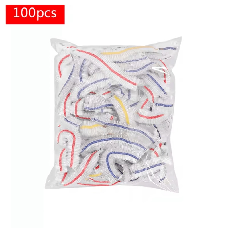 100PCS Disposable Elastic Food Covers Stretchable Cling Film Bowl Covers For Fresh Food Storage 5