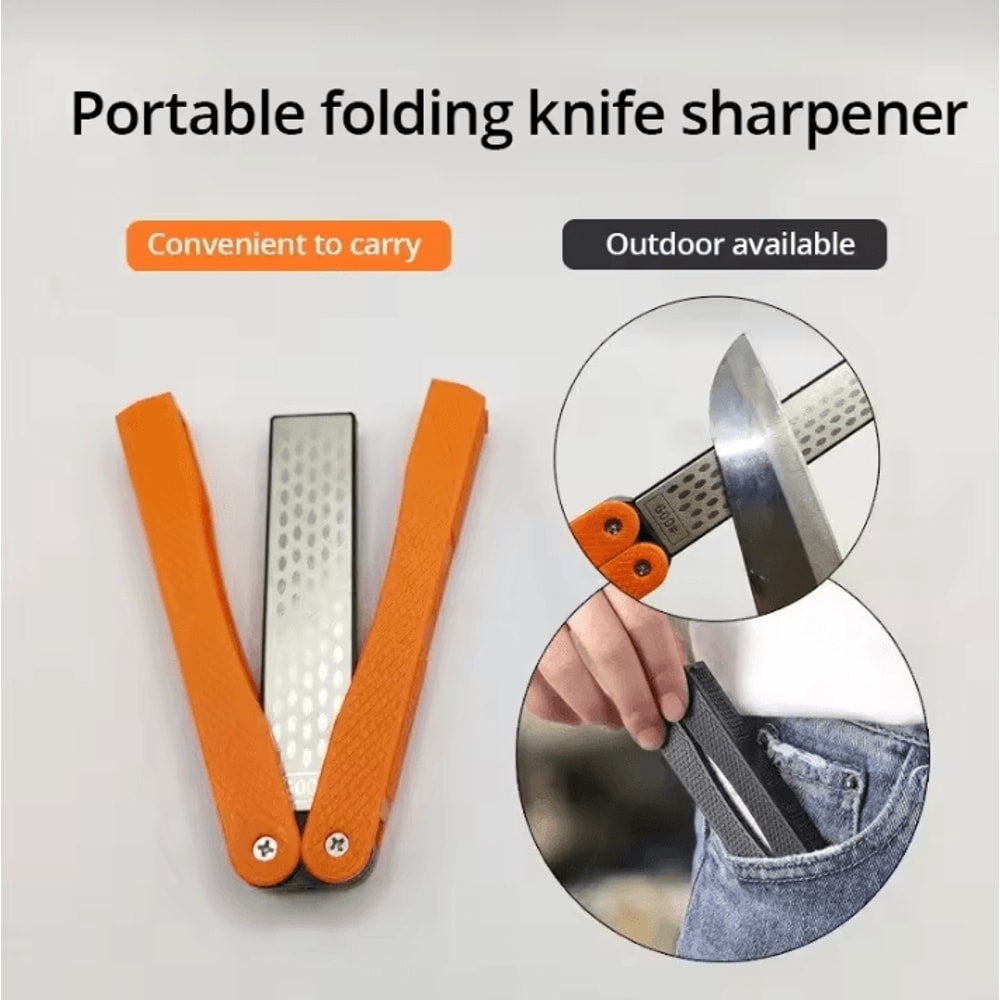 Portable DoubleSided Diamond Sharpening Stone Professional Knife Sharpener For Kitchen Outdoor Us 0