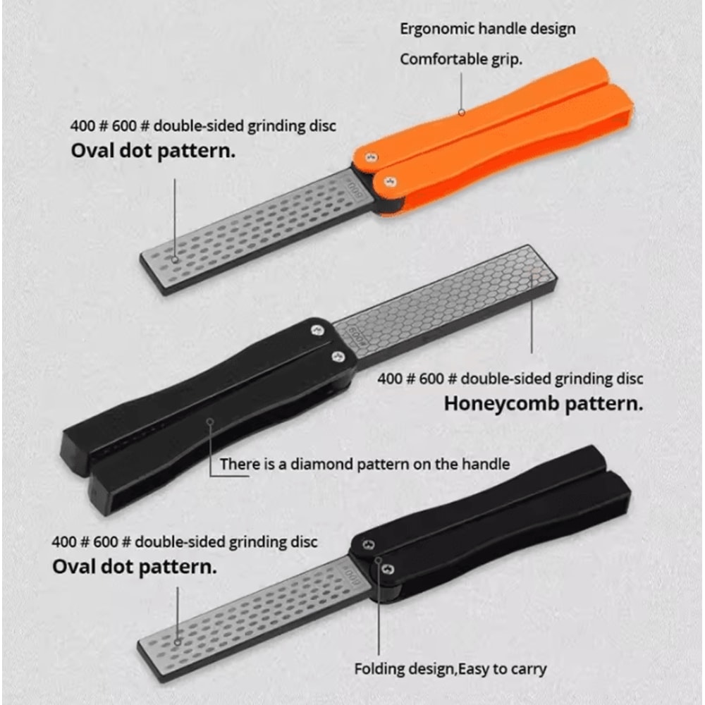 Portable DoubleSided Diamond Sharpening Stone Professional Knife Sharpener For Kitchen Outdoor Us 4