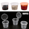 100PCS Disposable Sauce Cups With Lids Clear Plastic Portion Cups For Condiments Food Storage 0