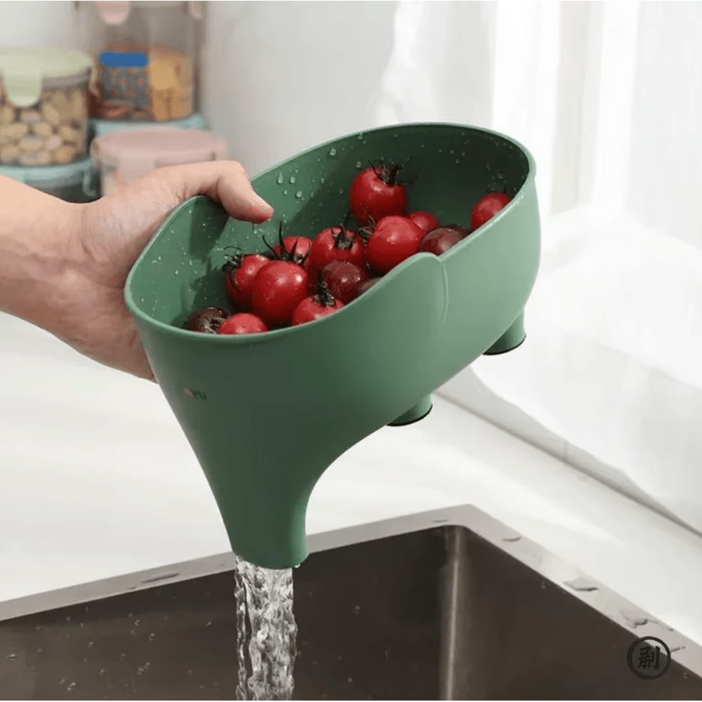 Elephant Sink Strainer Basket Hanging Kitchen Drain Basket For Fruits Vegetables Food Waste 3