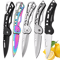 Portable Folding Fruit Knife With Keychain Mini Stainless Steel Pocket Knife For Everyday Use 0