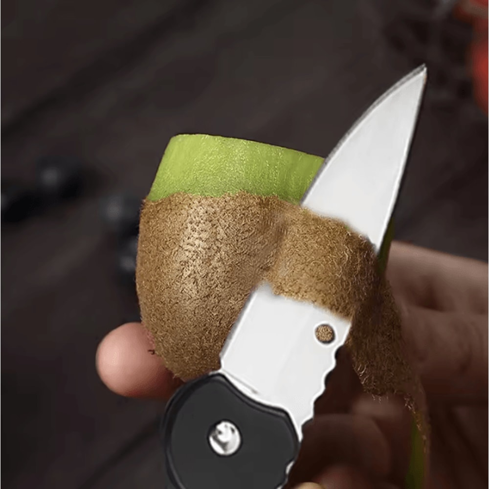 Portable Folding Fruit Knife With Keychain Mini Stainless Steel Pocket Knife For Everyday Use 1
