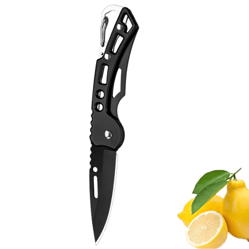 Portable Folding Fruit Knife With Keychain Mini Stainless Steel Pocket Knife For Everyday Use 7