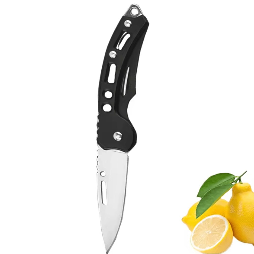 Portable Folding Fruit Knife With Keychain Mini Stainless Steel Pocket Knife For Everyday Use 8