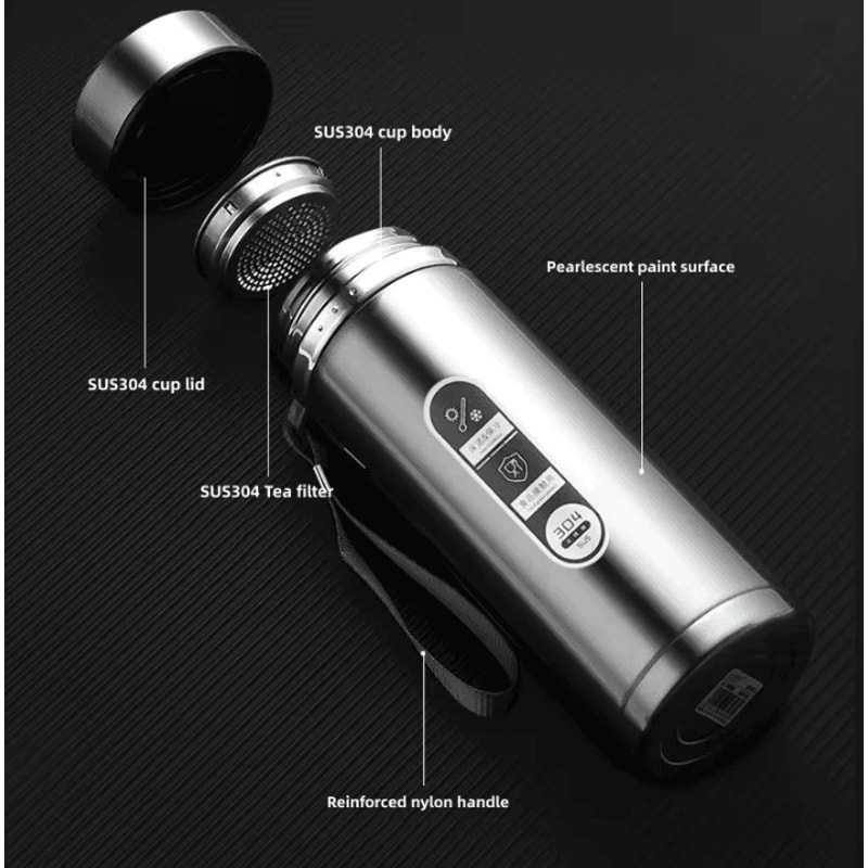 Smart LED Temperature Thermos Bottle Stainless Steel Vacuum Flask For Hot Cold Drinks 3