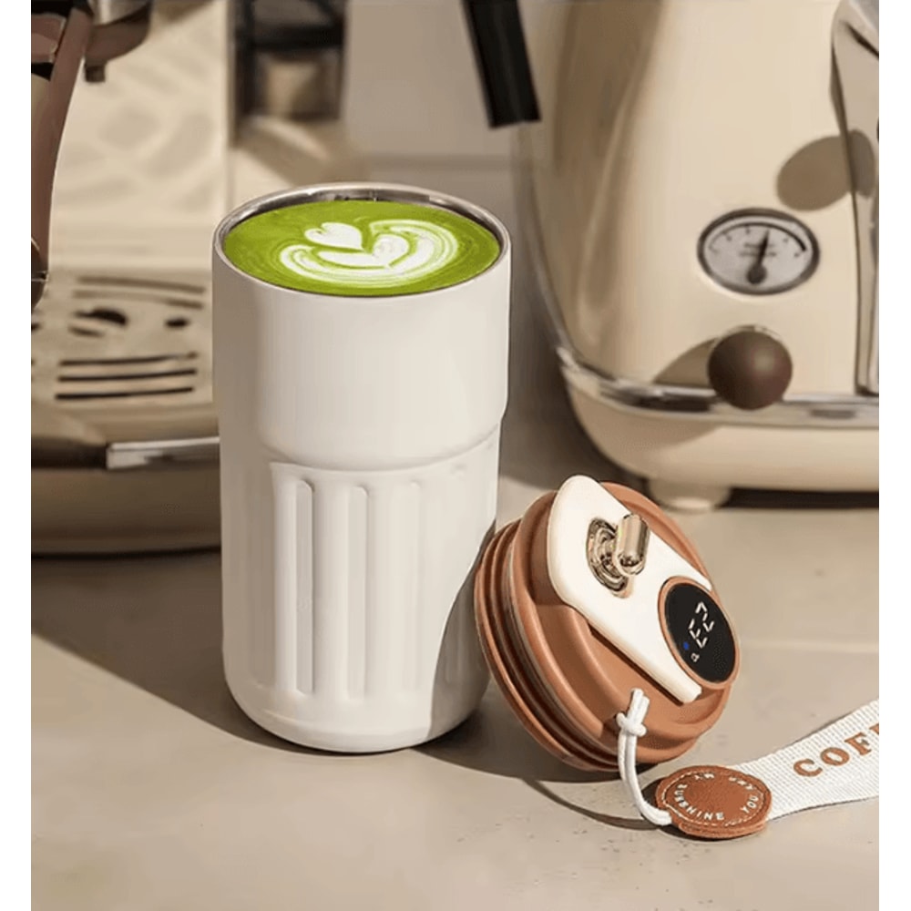 Smart LED Temperature Coffee Cup 316 Stainless Steel Insulated Travel Mug 0