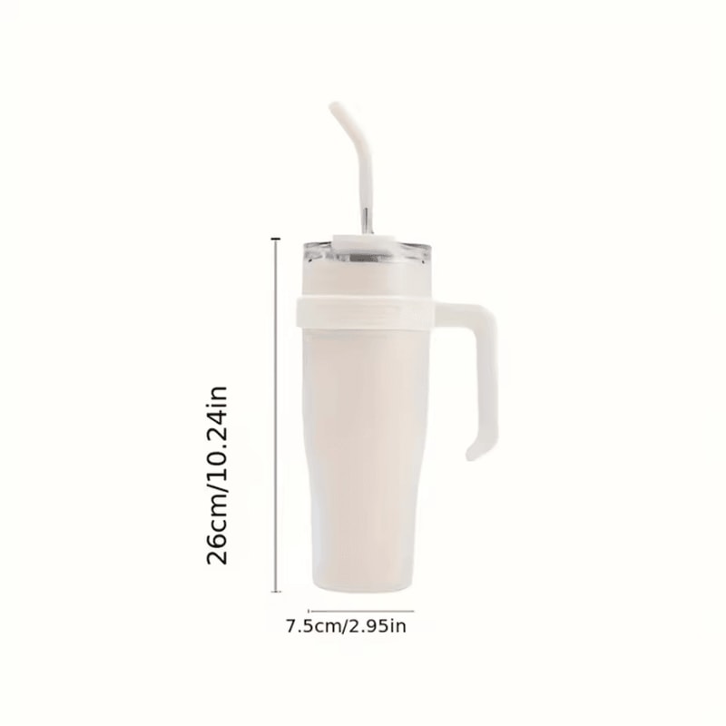 38oz Stainless Steel Insulated Tumbler With Handle Straw Large Capacity Vacuum Travel Cup 4