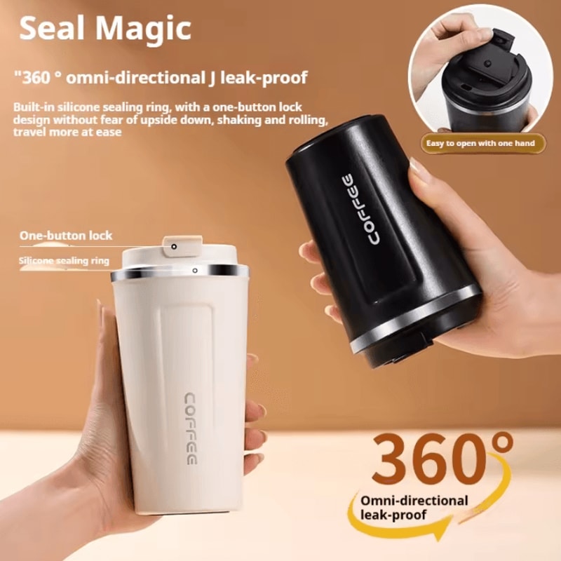 380510ML Stainless Steel Coffee Mug Portable Vacuum Insulated Travel Tumbler For Hot Cold Drinks 1