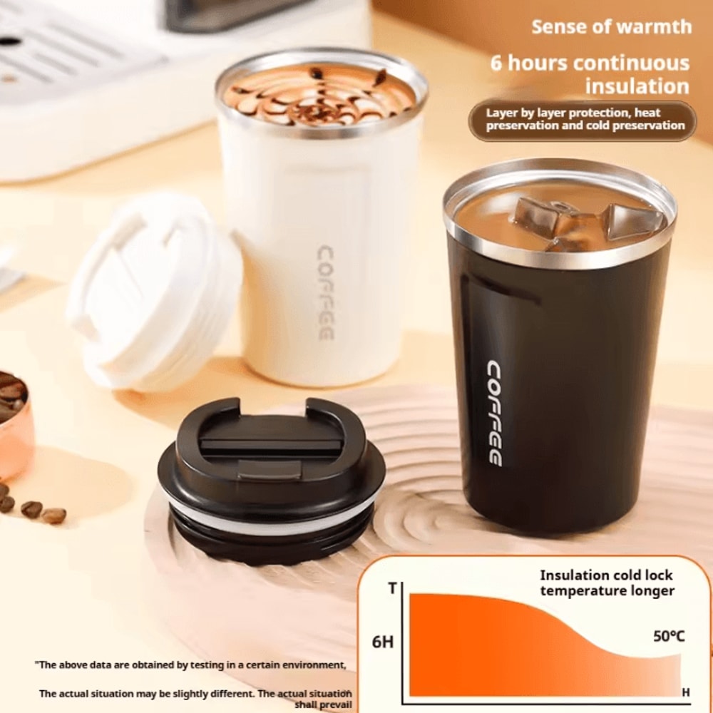380510ML Stainless Steel Coffee Mug Portable Vacuum Insulated Travel Tumbler For Hot Cold Drinks 2
