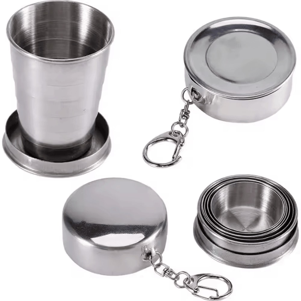 Portable Collapsible Stainless Steel Cup Telescopic Folding Travel Mug For Camping Outdoor Use 1