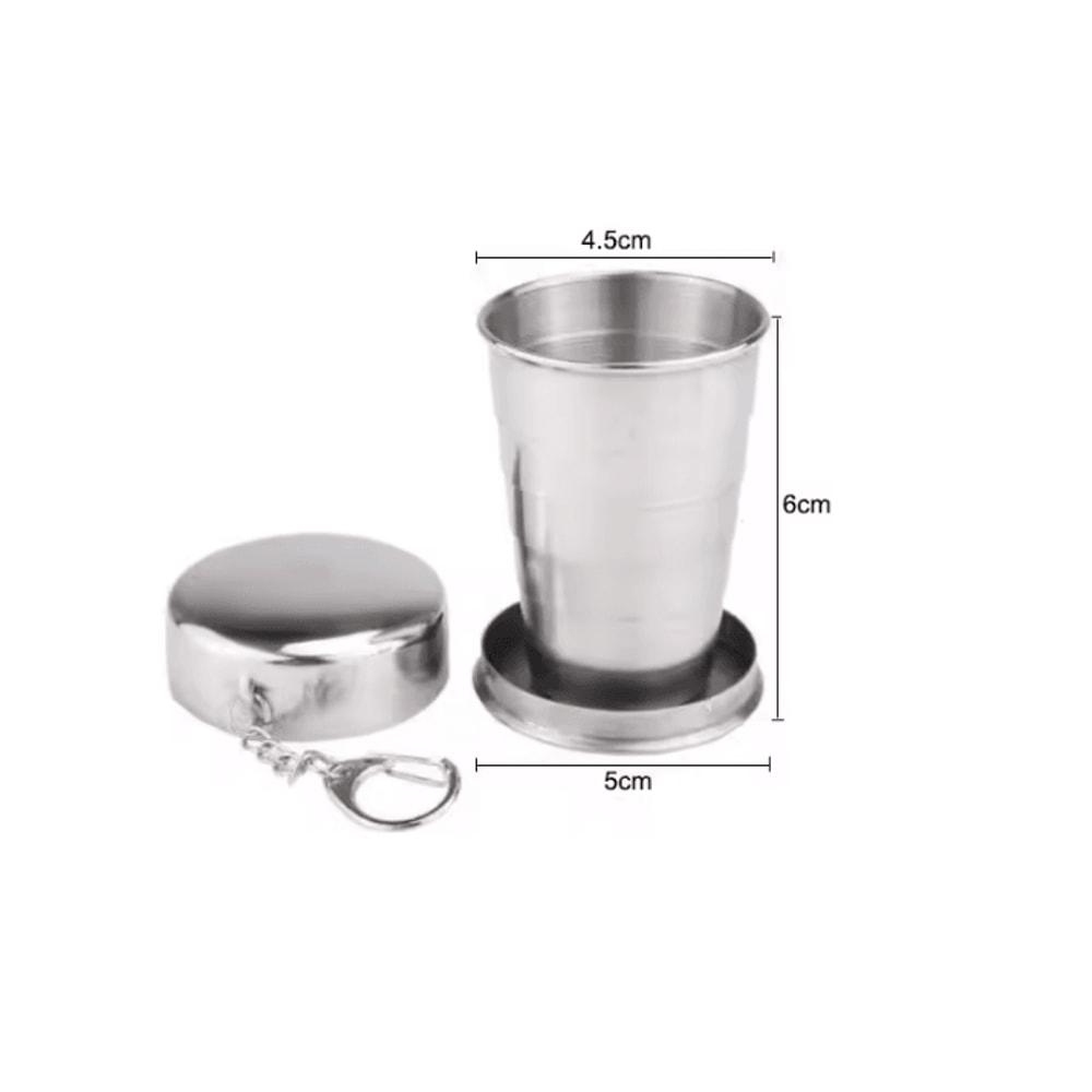 Portable Collapsible Stainless Steel Cup Telescopic Folding Travel Mug For Camping Outdoor Use 5