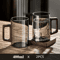 400ml HeatResistant Glass Tea Cup With Walnut Handle Elegant Coffee Office Drinking Mug 0