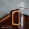 400ml HeatResistant Glass Tea Cup With Walnut Handle Elegant Coffee Office Drinking Mug 3
