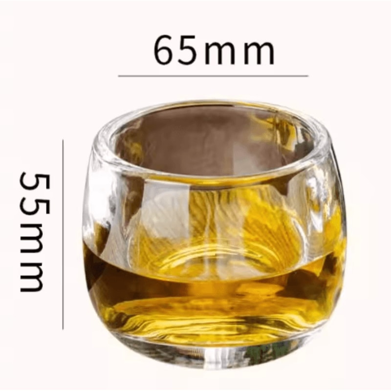 Elegant 80ml Crystal Glass Tea Cup Thickened Transparent Master Tasting Cup For Tea Wine 5