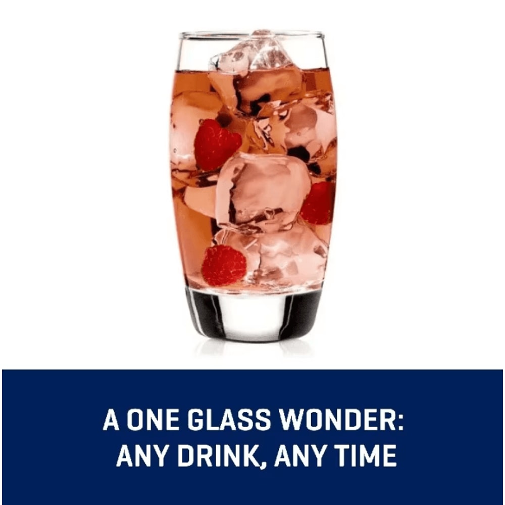 Ellendale 8Piece Heavy Base Drinking Glass Set Durable Clear Everyday Cocktail Glassware 1