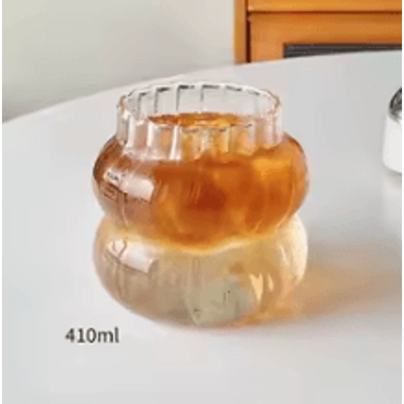 HeatResistant Striped Glass Tumbler Transparent Coffee Tea Juice Cup 410ml 530ml 650ml 5