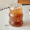 HeatResistant Striped Glass Tumbler Transparent Coffee Tea Juice Cup 410ml 530ml 650ml 6