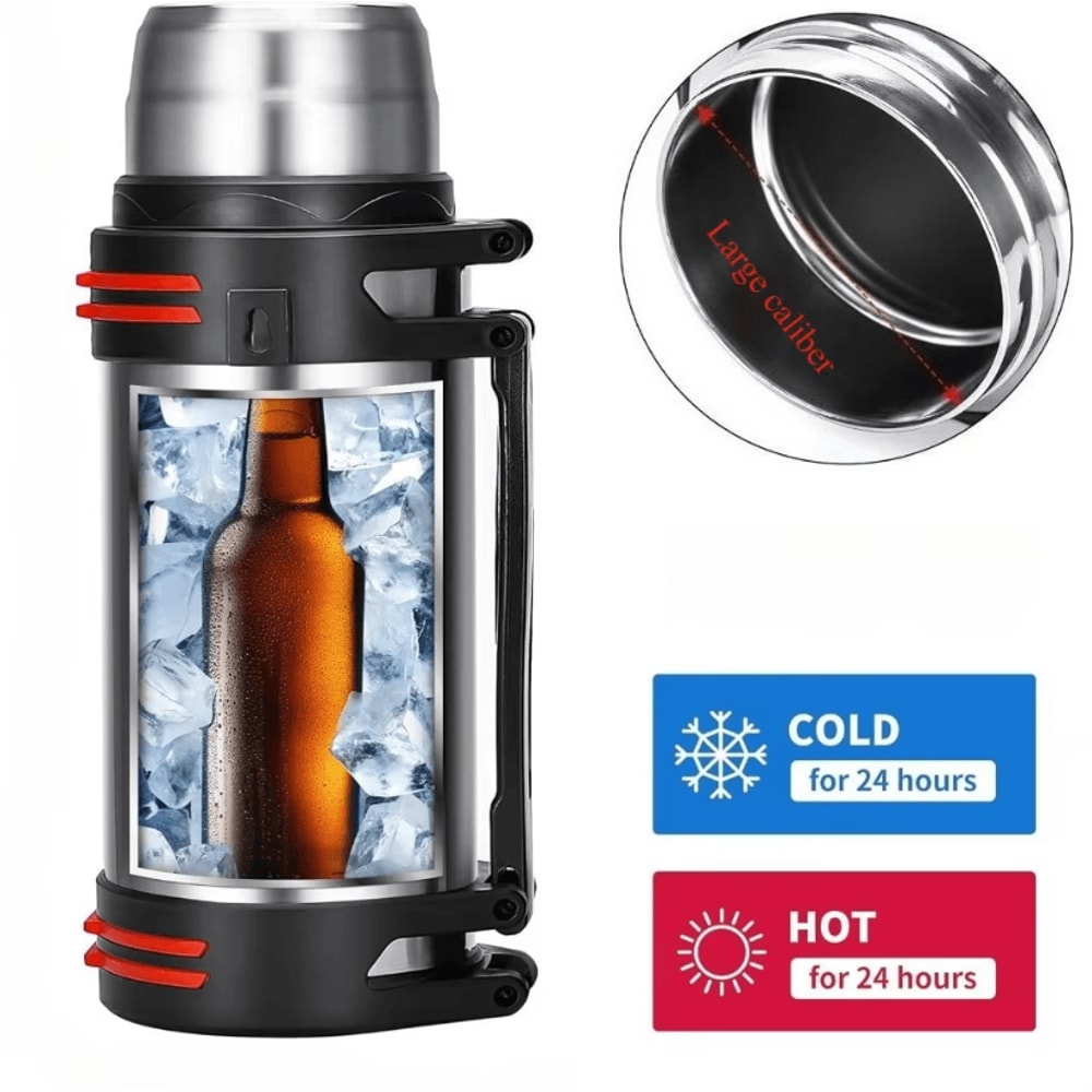 Large Capacity Stainless Steel Vacuum Insulated Thermos Bottle Leakproof Outdoor Travel Flask 1