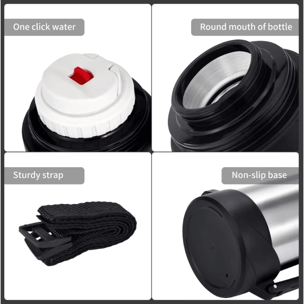 Large Capacity Stainless Steel Vacuum Insulated Thermos Bottle Leakproof Outdoor Travel Flask 4