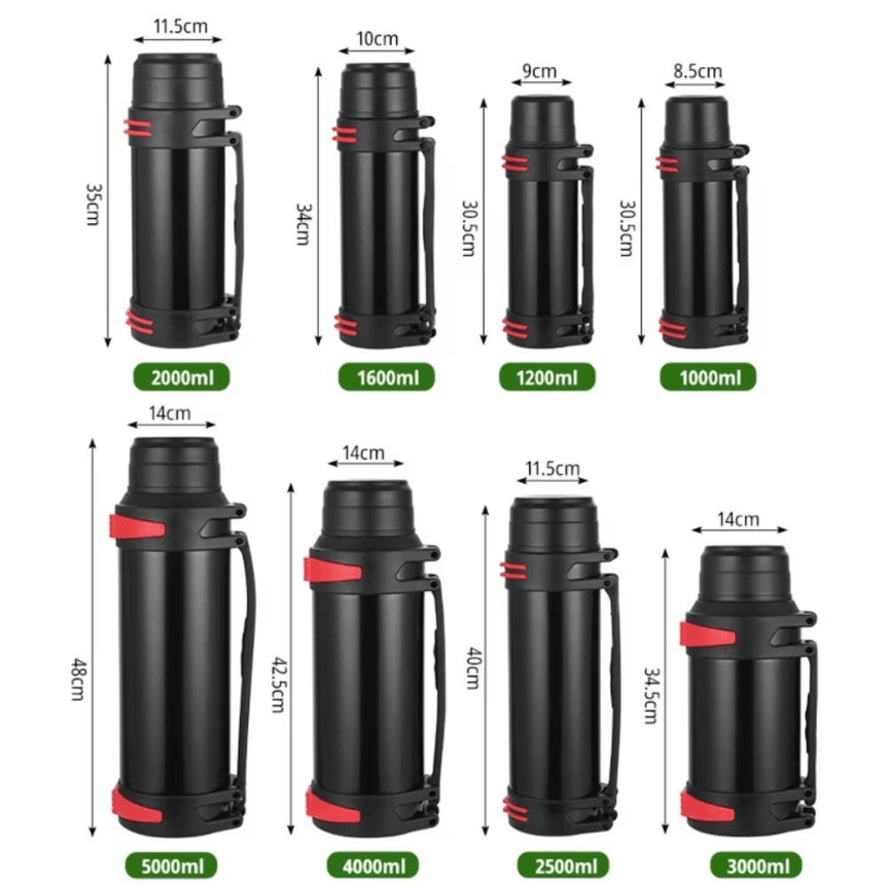Large Capacity Stainless Steel Vacuum Insulated Thermos Bottle Leakproof Outdoor Travel Flask 5
