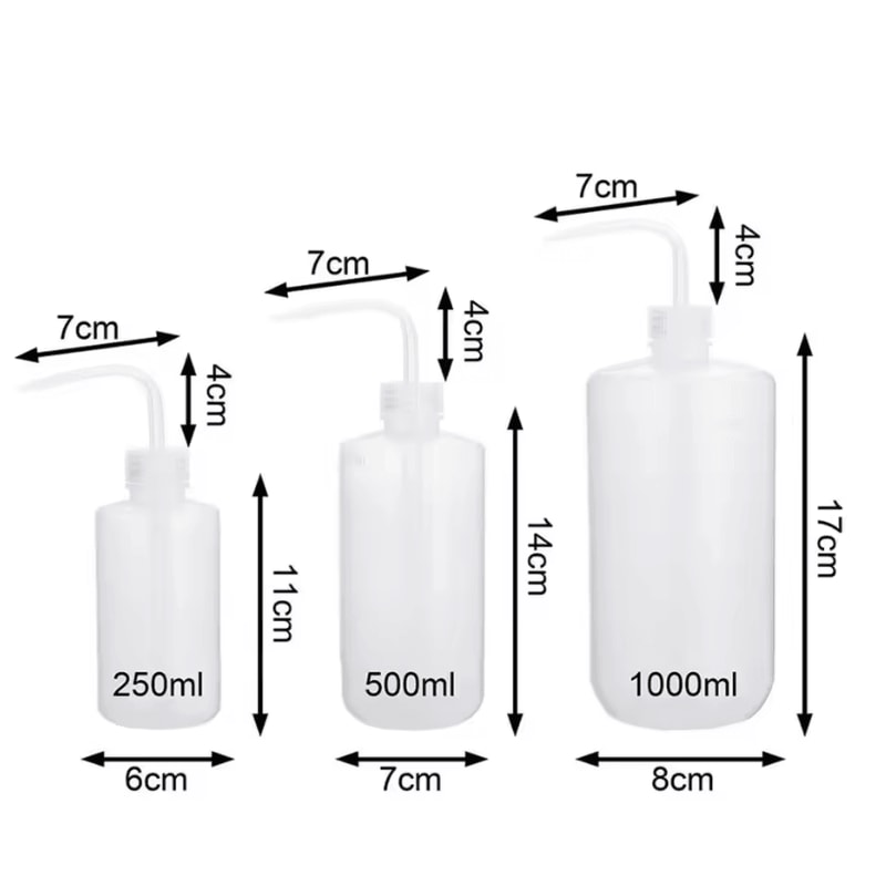 Professional Tattoo Squeeze Wash Bottle Green Soap Diffuser 250ml 500ml 1000ml 5