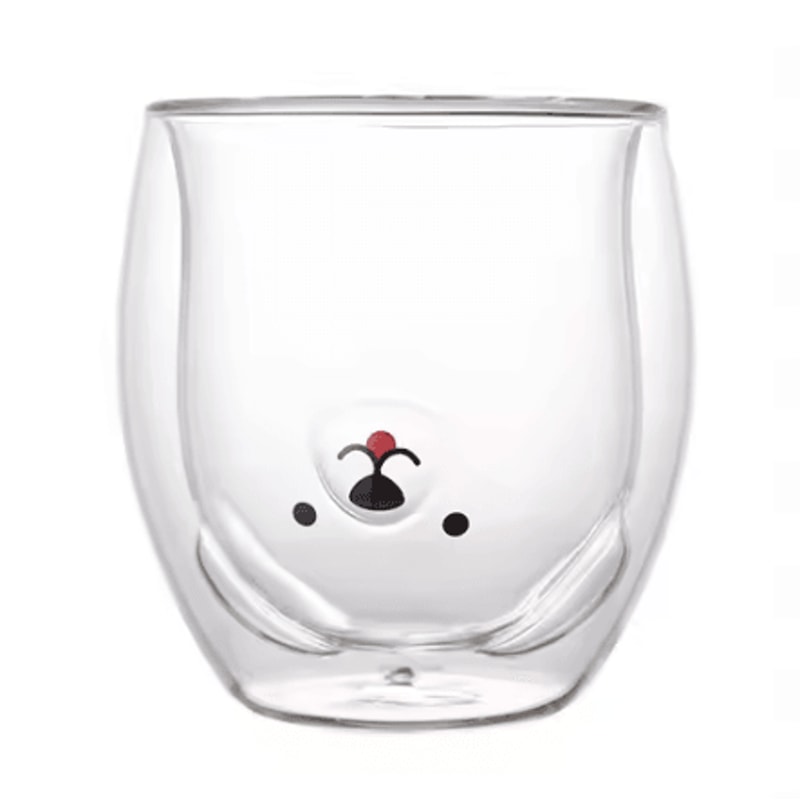 Cute Animal Double Wall Glass Mug Insulated Bear Cat Dog Coffee Cup 250300ml 8