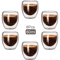 6Piece Double Wall Glass Espresso Cups 80ml Insulated Clear Coffee Tea Tasting Set 5