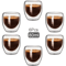 6Piece Double Wall Glass Espresso Cups 80ml Insulated Clear Coffee Tea Tasting Set 5