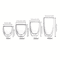 Double Wall Insulated Glass Espresso Cups Set 80ml 250ml 450ml Clear Thermal Coffee Tea Glasses 4