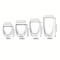 Double Wall Insulated Glass Espresso Cups Set 80ml 250ml 450ml Clear Thermal Coffee Tea Glasses 4
