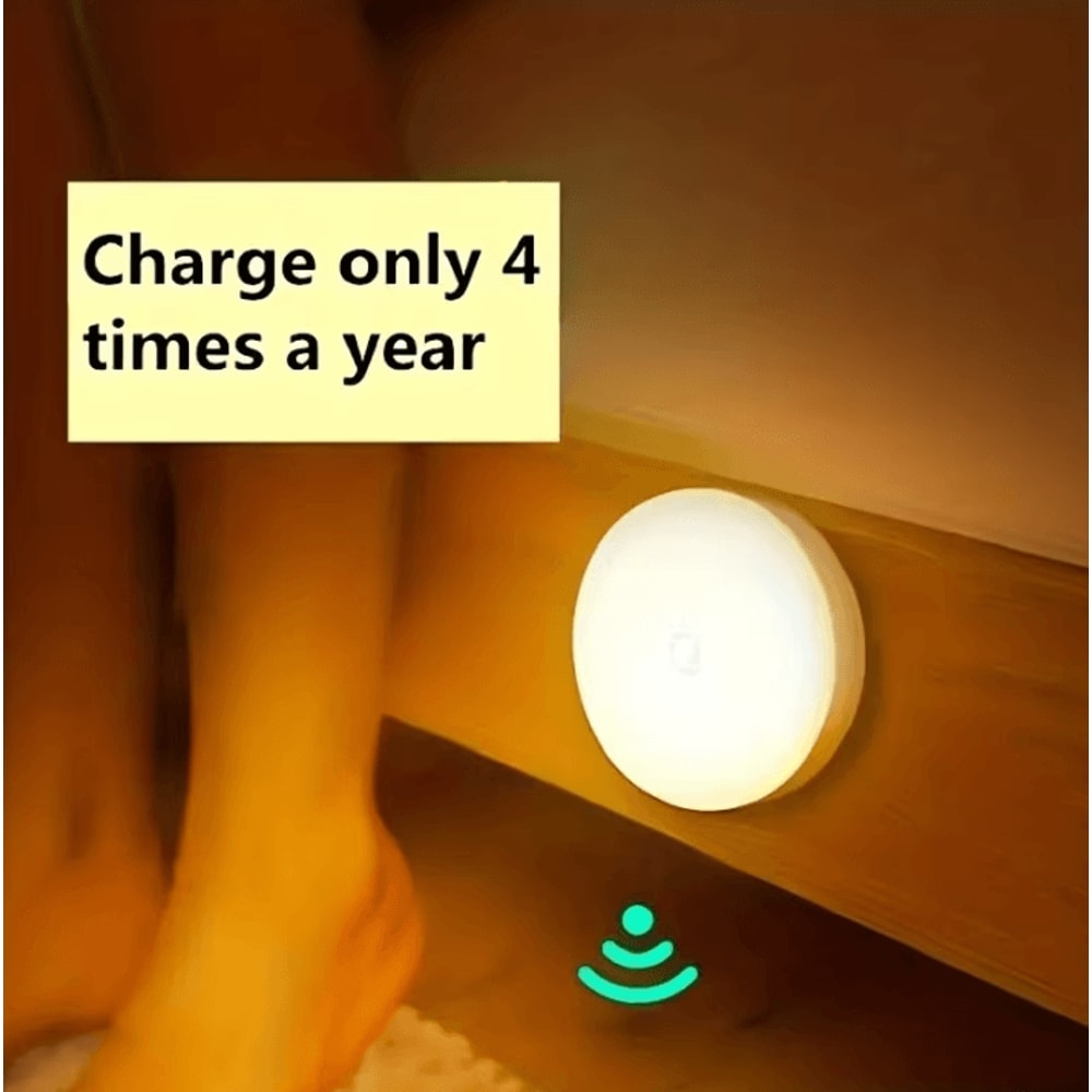 Wireless Motion Sensor LED Night Light Auto OnOff StickOn Lamp For Closet Stairs Bedroom 0