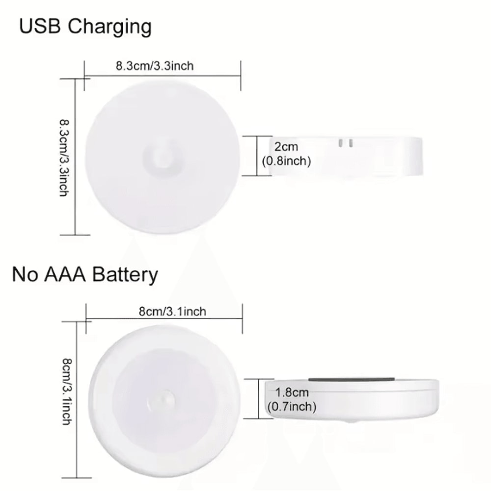 Wireless Motion Sensor LED Night Light Auto OnOff StickOn Lamp For Closet Stairs Bedroom 5