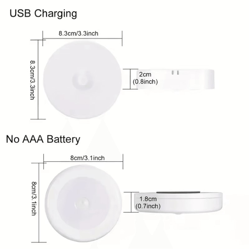 Wireless Motion Sensor LED Night Light Auto OnOff StickOn Lamp For Closet Stairs Bedroom 5