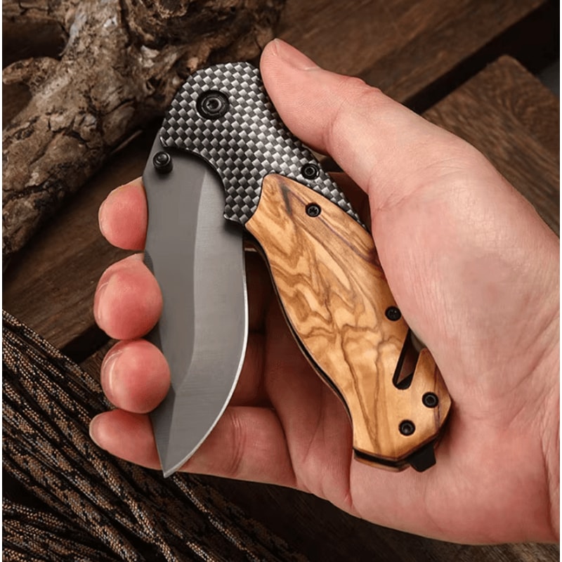 Multifunction Folding Pocket Knife HighStrength Stainless Steel Camping Portable Fruit Knife 0