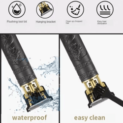 vintage dragon rechargeable hair clipper – usb cordless barber trimmer for men